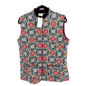 NWT Julia Amory Wellington Reversible Vest Women XL Jewelbox Print Sleeveless